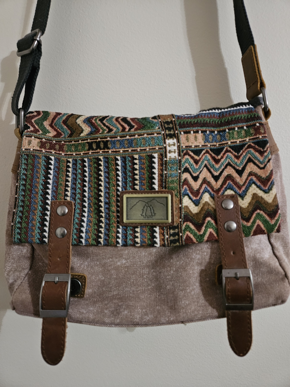 Boho Woven Crossbody Bag in Multicolor
